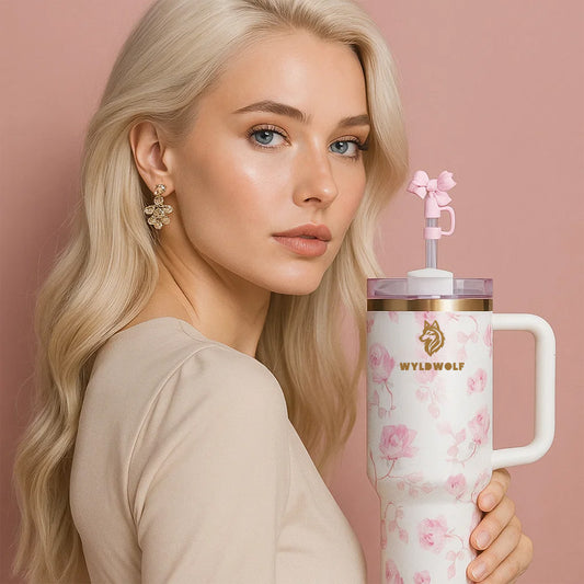 Ribbon Rose - Love Shack fancy Edition - 40oz Tumbler Quencher